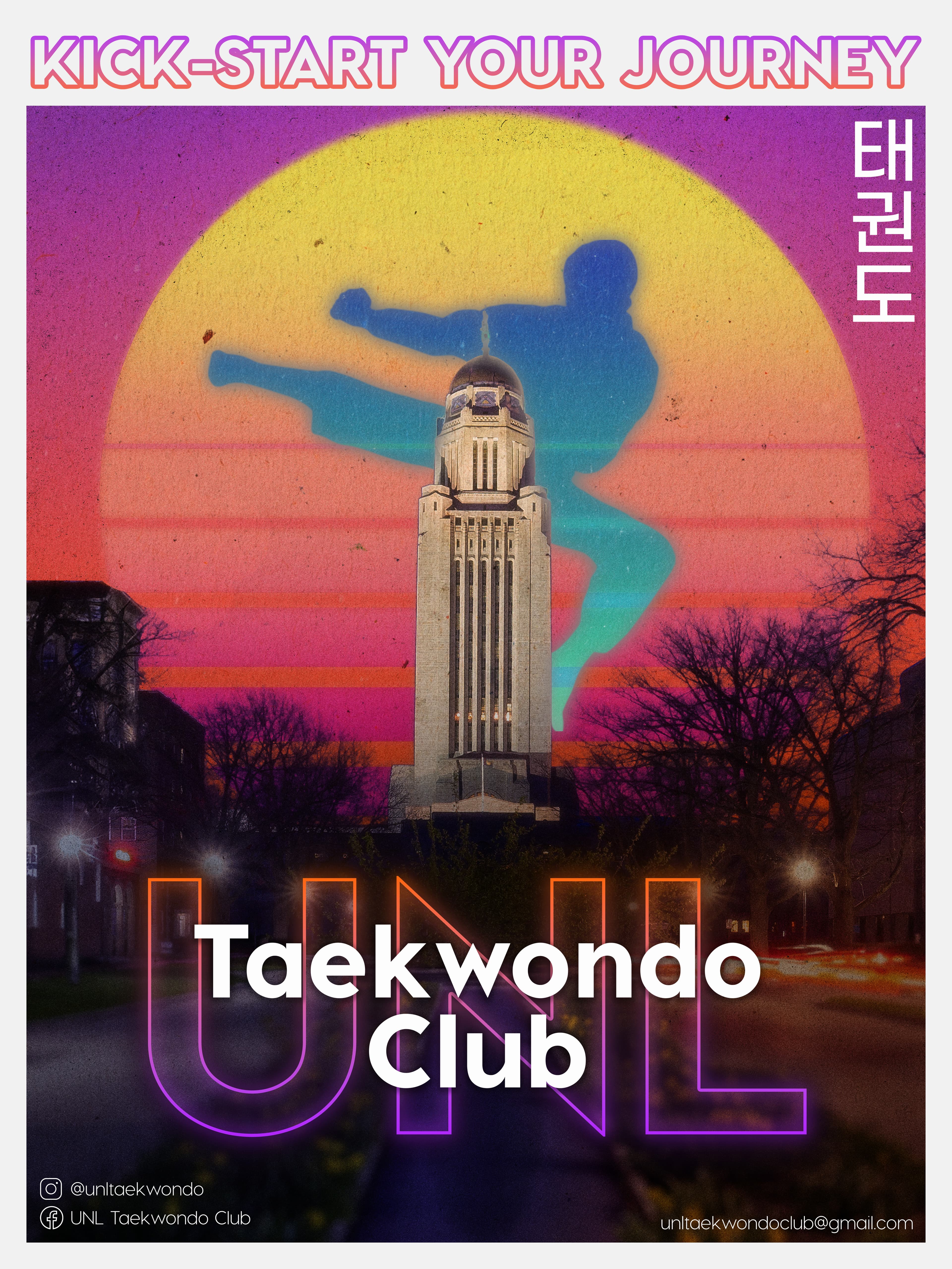 UNL Taekwondo Club poster, second variation