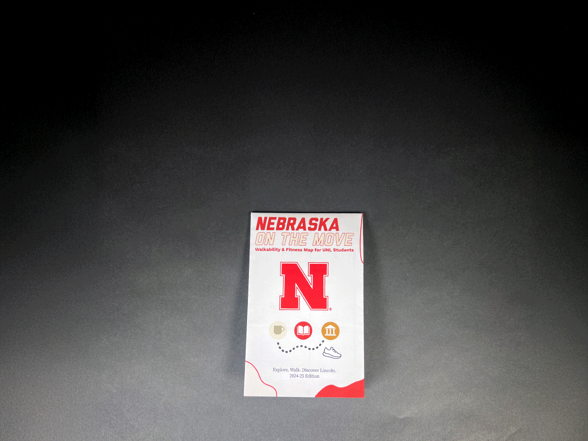 Nebraska on the Move fold animation showing the map folding down to pocket size