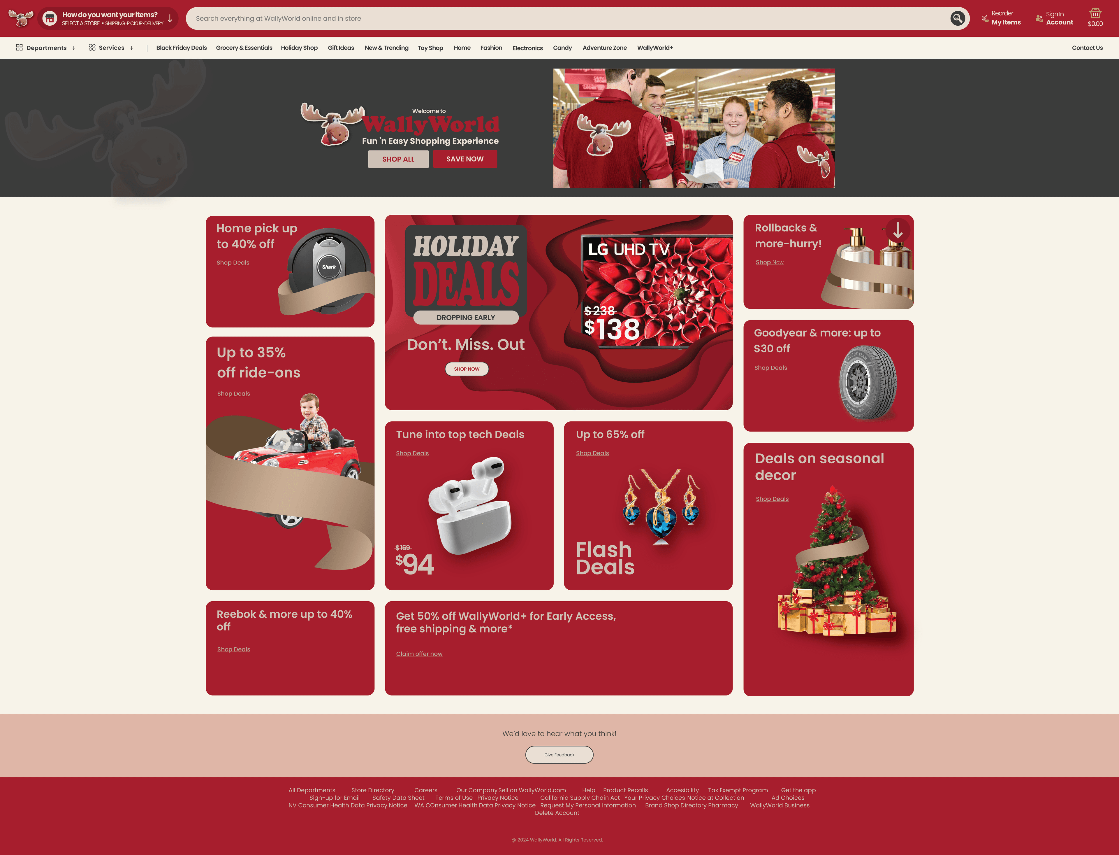 WallyWorld responsive website design